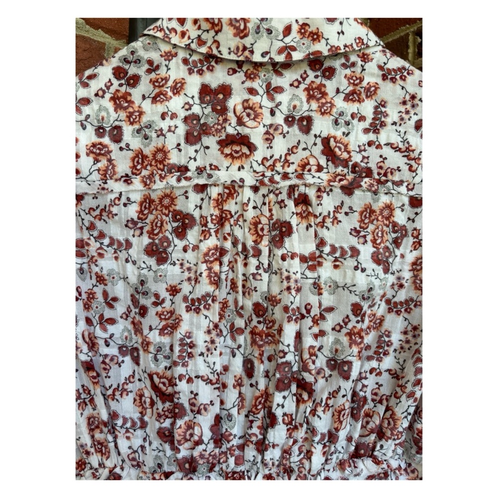 NWOT Anthropologie Smocked Buttondown Blouse  Size Small - Picture 13 of 16